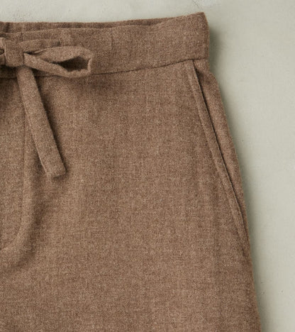 Washed Yak Wool Lounge Trouser - Undyed Taupe