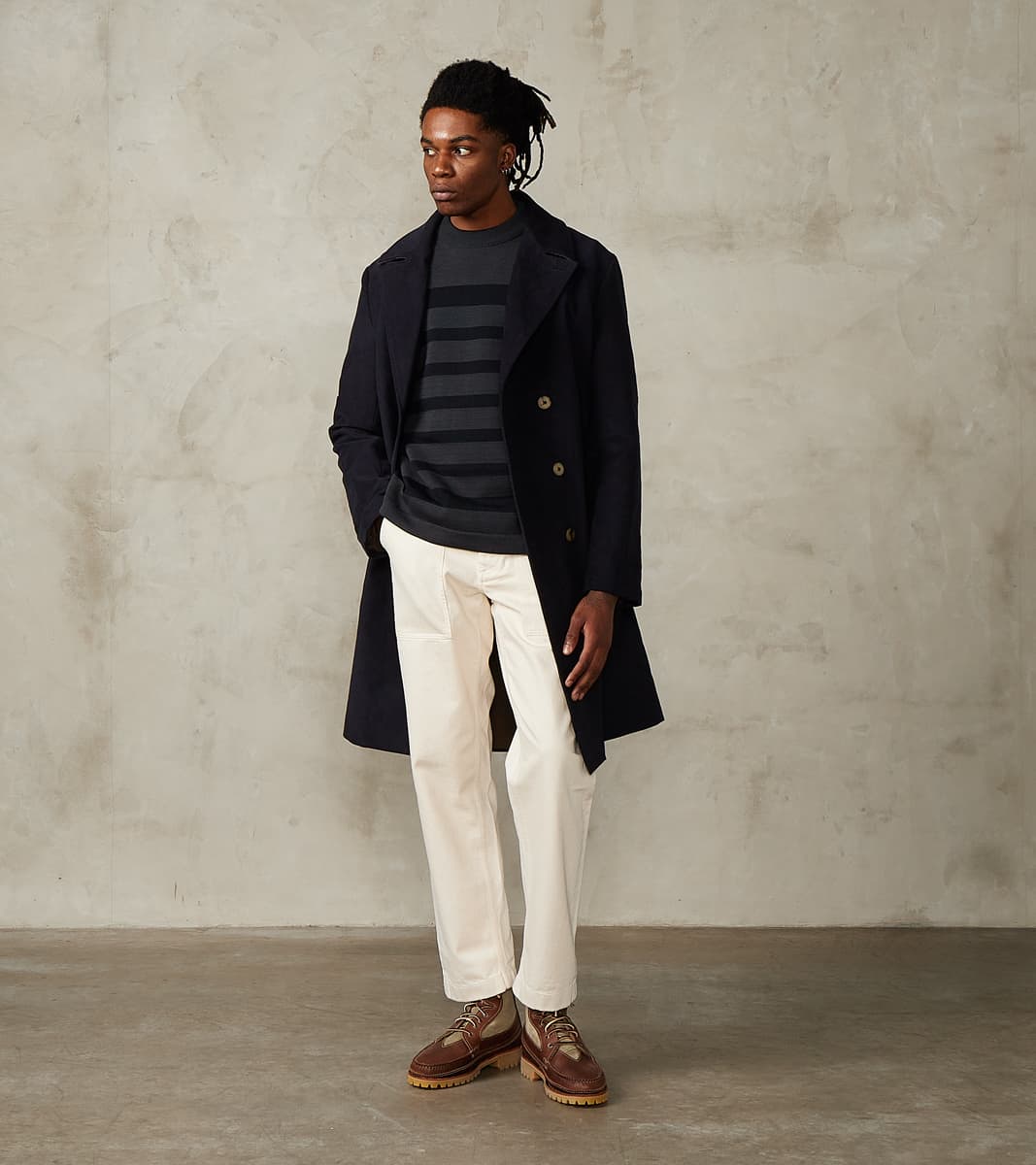 De Bonne Facture English Cotton Moleskin Marcel Lassance Redingote Coa…