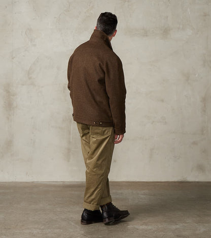 Austrian Wool Cloth Drivers Jacket - Chocolate Brown
