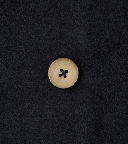 English Cotton Moleskin Marcel Lassance Redingote Coat - Navy