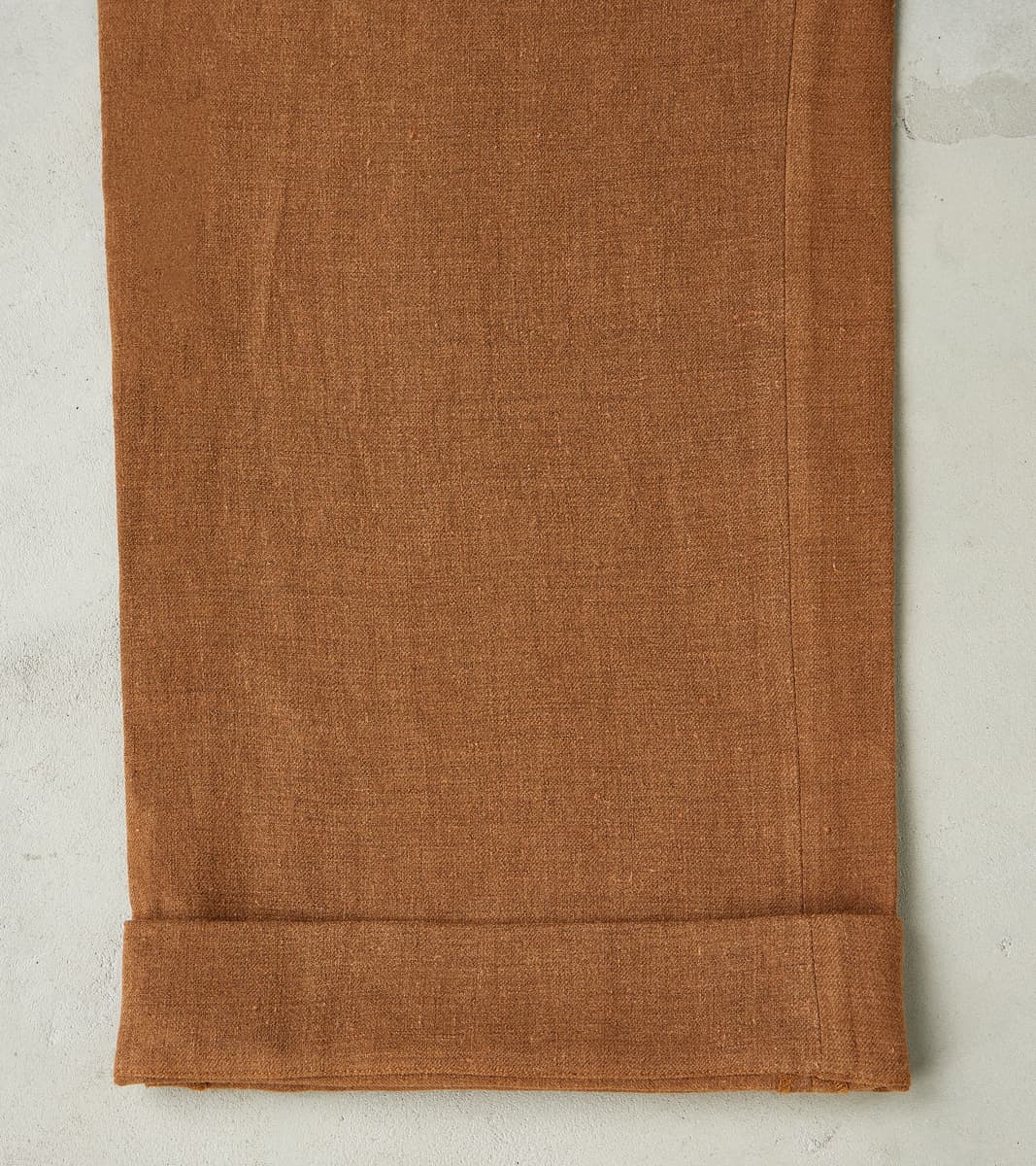Belgium Linen & Wool Grandad Trouser - Cinnamon