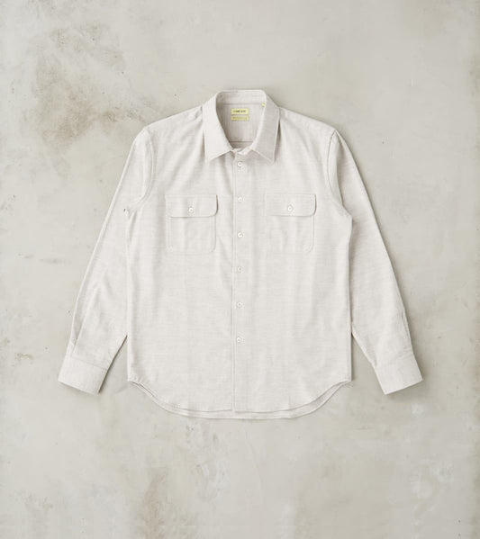 De Bonne Facture Japanese Cotton Yak Twill Artist Shirt - Natural