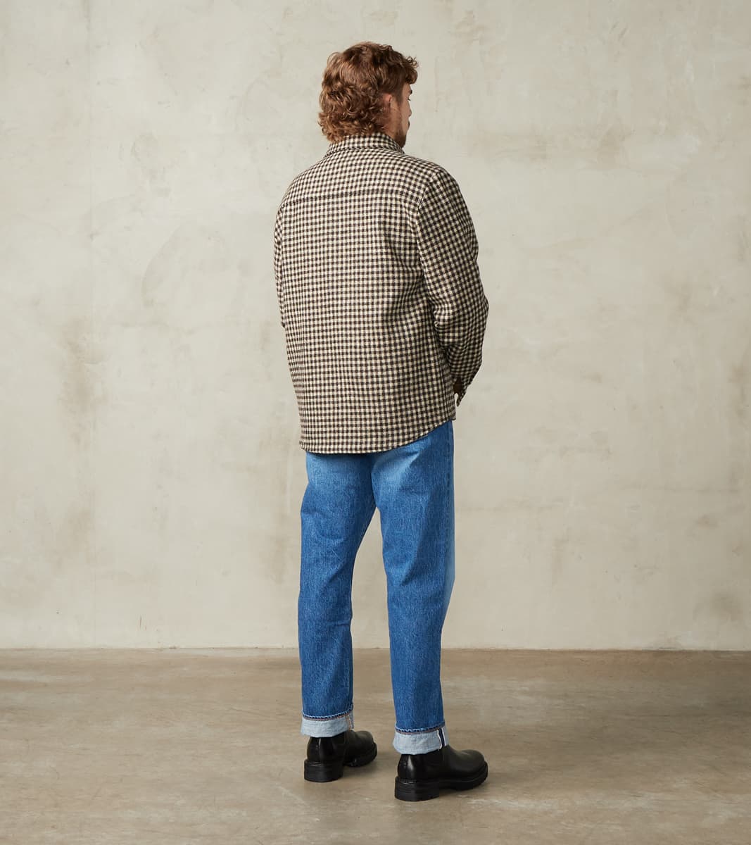 Sonsie Tweed Wool Overshirt - Undyed Check