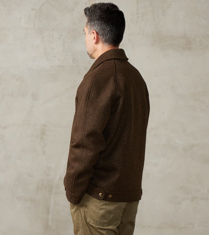 Austrian Wool Cloth Drivers Jacket - Chocolate Brown