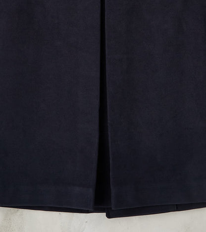 English Cotton Moleskin Marcel Lassance Redingote Coat - Navy