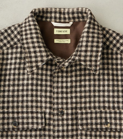 Sonsie Tweed Wool Overshirt - Undyed Check