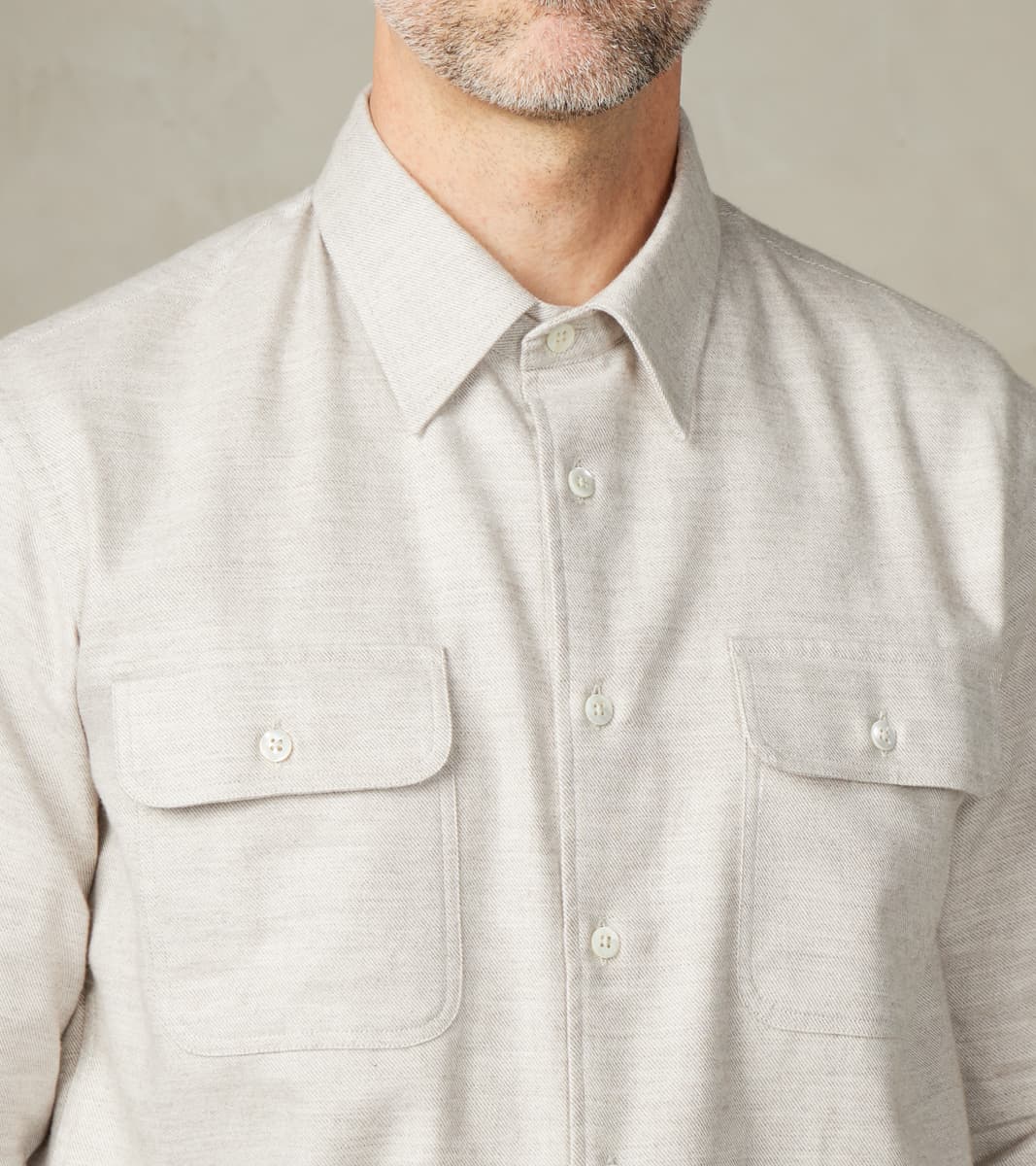 Japanese Cotton Yak Twill Artist Shirt - Natural