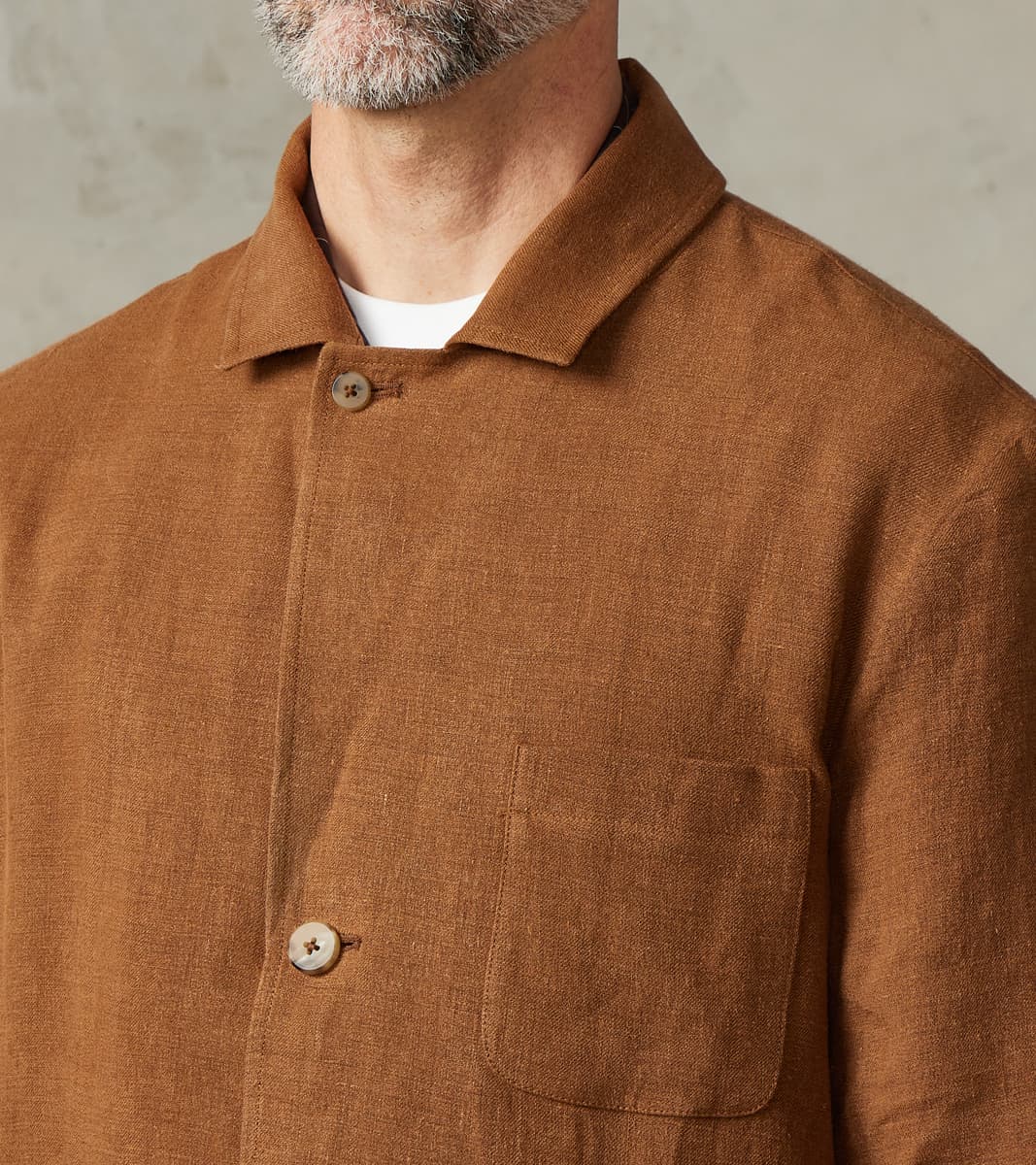 De Bonne Facture Belgium Linen & Wool Traveler Jacket - Cinnamon