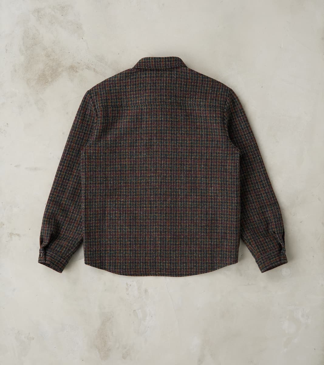 Harris Tweed Overshirt - Forest Navy Houndstooth Check