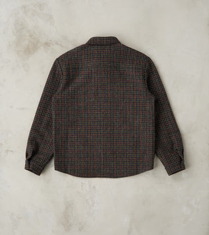 Harris Tweed Overshirt - Forest Navy Houndstooth Check