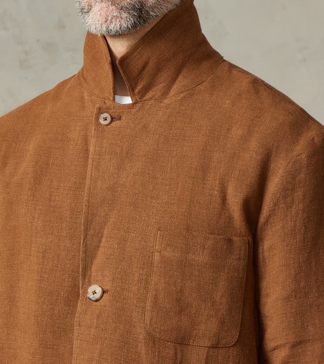 De Bonne Facture Belgium Linen & Wool Traveler Jacket - Cinnamon