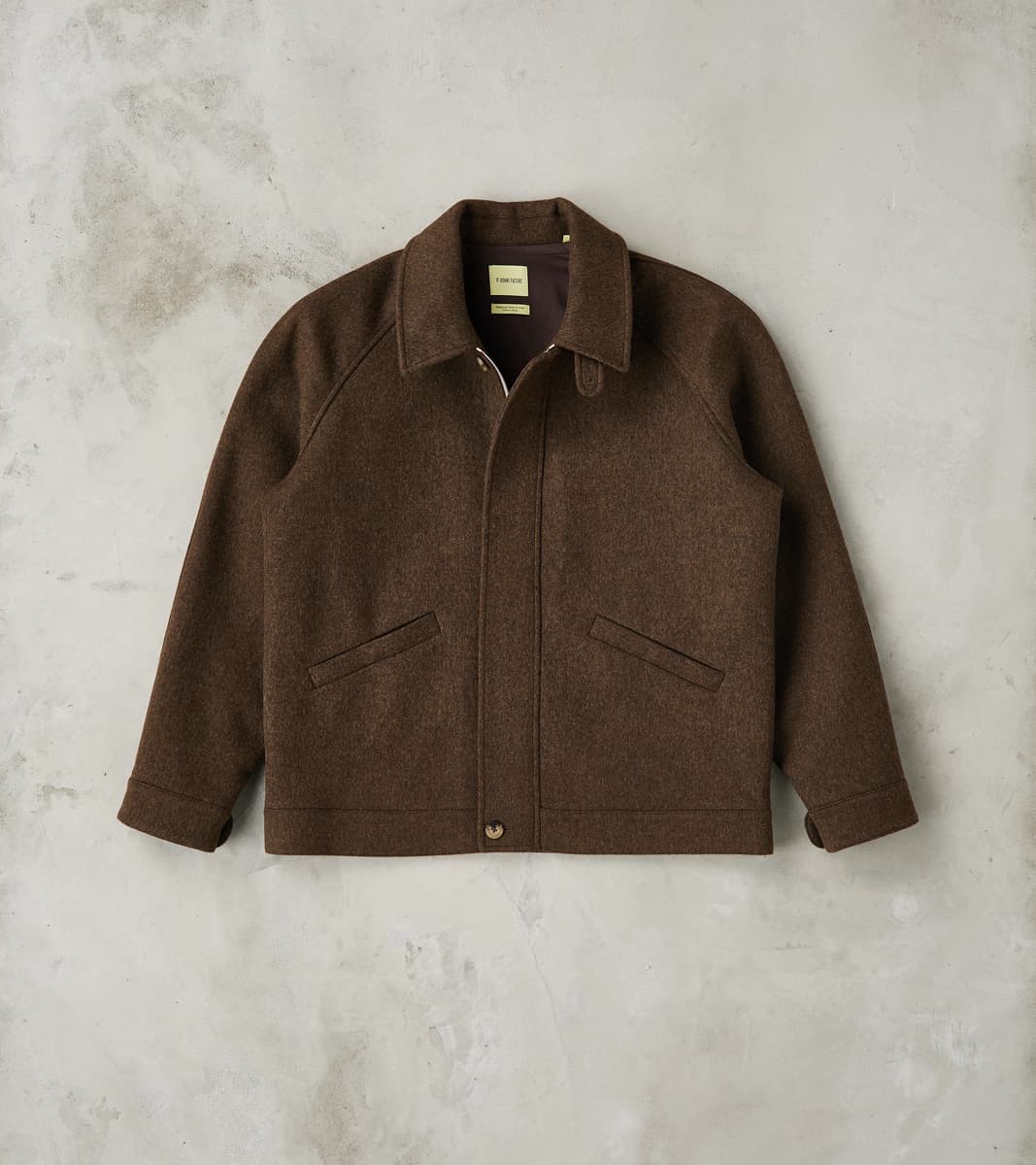 De Bonne Facture Austrian Wool Cloth Drivers Jacket - Chocolate Brown