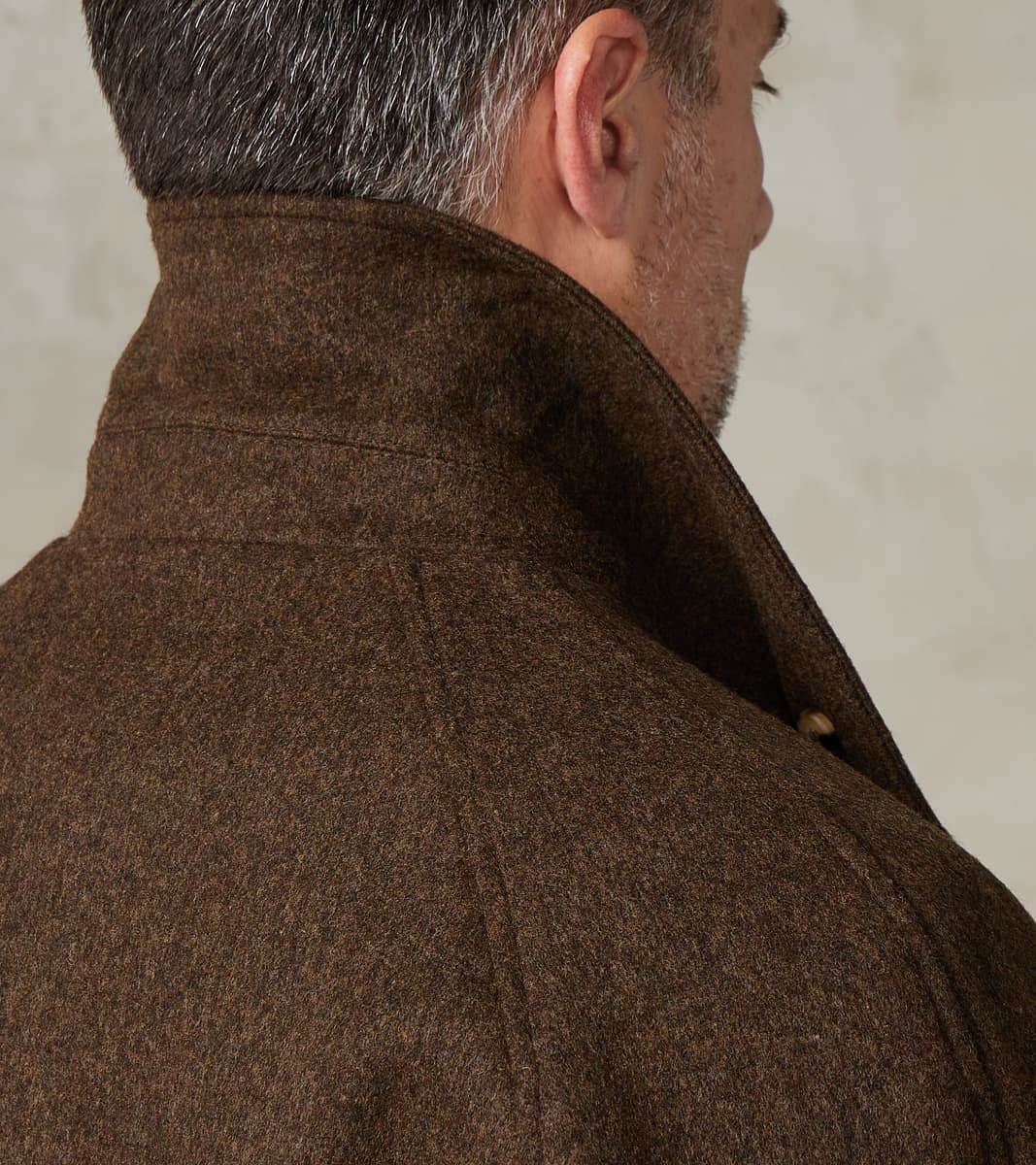 Austrian Wool Cloth Drivers Jacket - Chocolate Brown