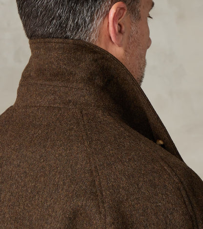 Austrian Wool Cloth Drivers Jacket - Chocolate Brown