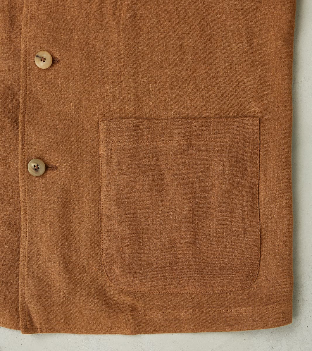 De Bonne Facture Belgium Linen & Wool Traveler Jacket - Cinnamon