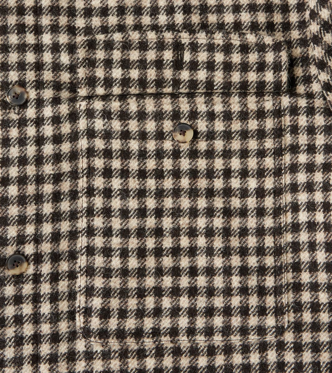 Sonsie Tweed Wool Overshirt - Undyed Check