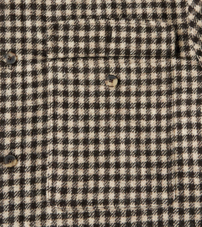 Sonsie Tweed Wool Overshirt - Undyed Check