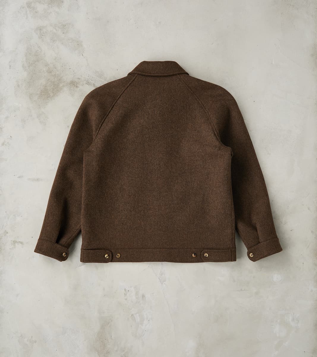 Austrian Wool Cloth Drivers Jacket - Chocolate Brown