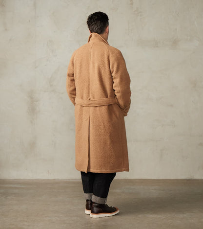 Italian Camelhair Ratine Cloth Grandad Trench Coat - Undyed