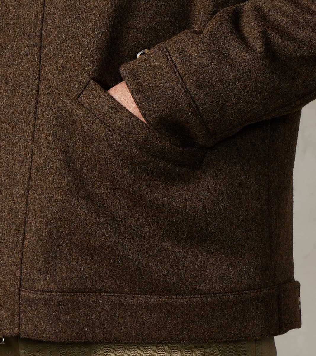 Austrian Wool Cloth Drivers Jacket - Chocolate Brown