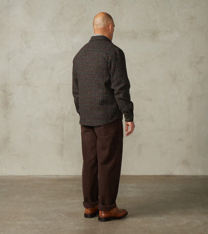 Harris Tweed Overshirt - Forest Navy Houndstooth Check