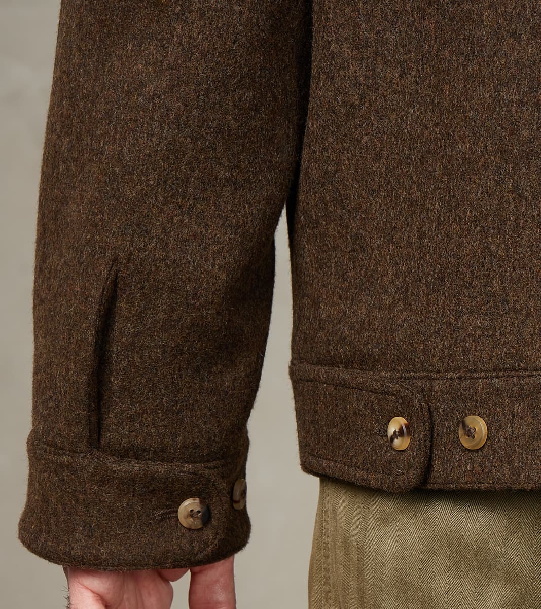 Austrian Wool Cloth Drivers Jacket - Chocolate Brown