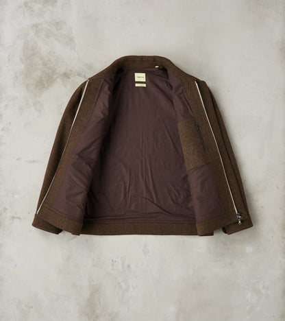 Austrian Wool Cloth Drivers Jacket - Chocolate Brown