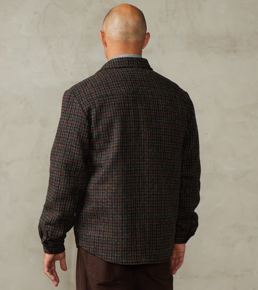 Harris Tweed Overshirt - Forest Navy Houndstooth Check