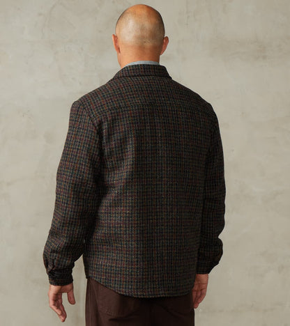 Harris Tweed Overshirt - Forest Navy Houndstooth Check