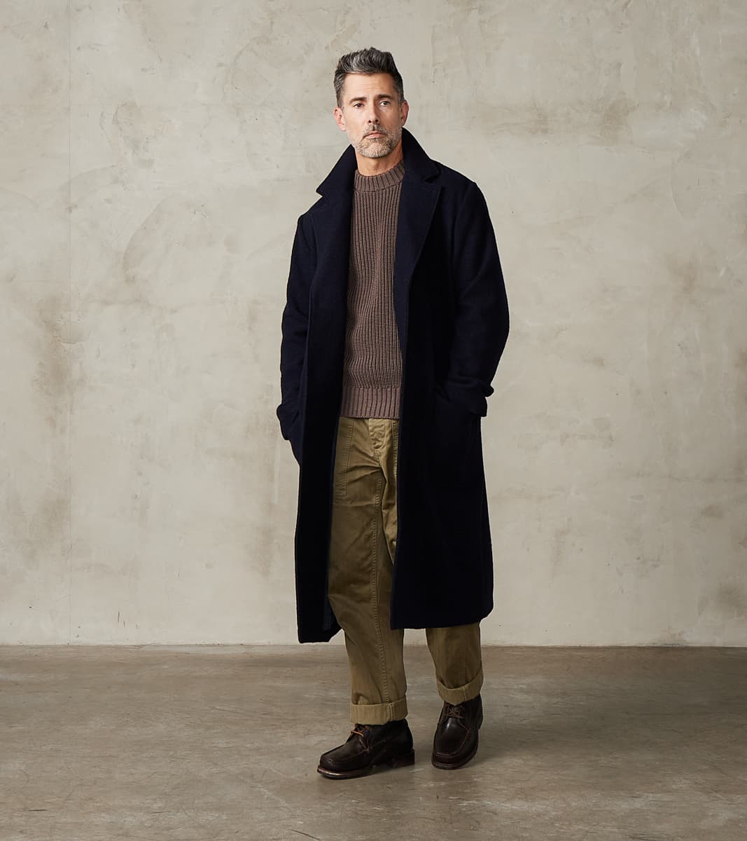 De Bonne Facture Italian Ratine Camelhair Wool Cloth Writers Coat - Na…