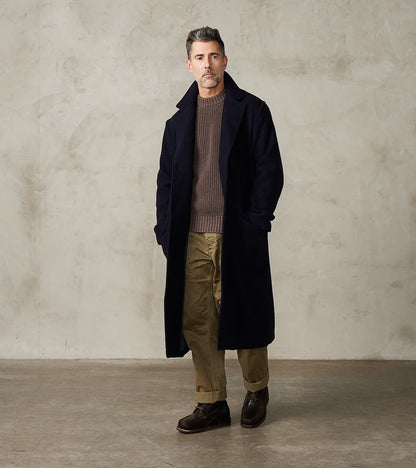 De Bonne Facture Italian Ratine Camelhair Wool Cloth Writers Coat - Na…