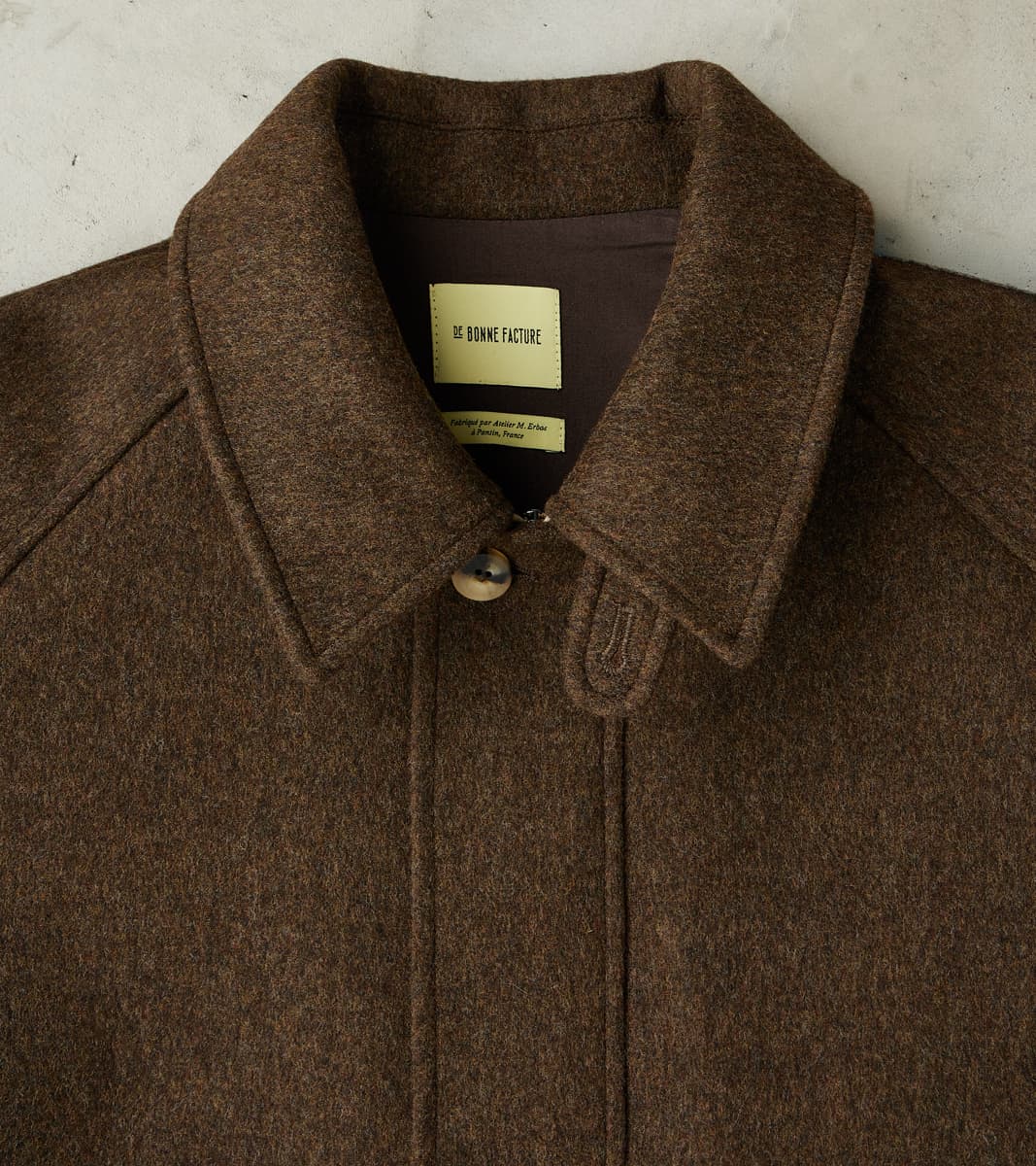 Austrian Wool Cloth Drivers Jacket - Chocolate Brown