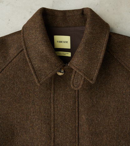 Austrian Wool Cloth Drivers Jacket - Chocolate Brown