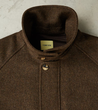 Austrian Wool Cloth Drivers Jacket - Chocolate Brown