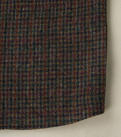 Harris Tweed Overshirt - Forest Navy Houndstooth Check