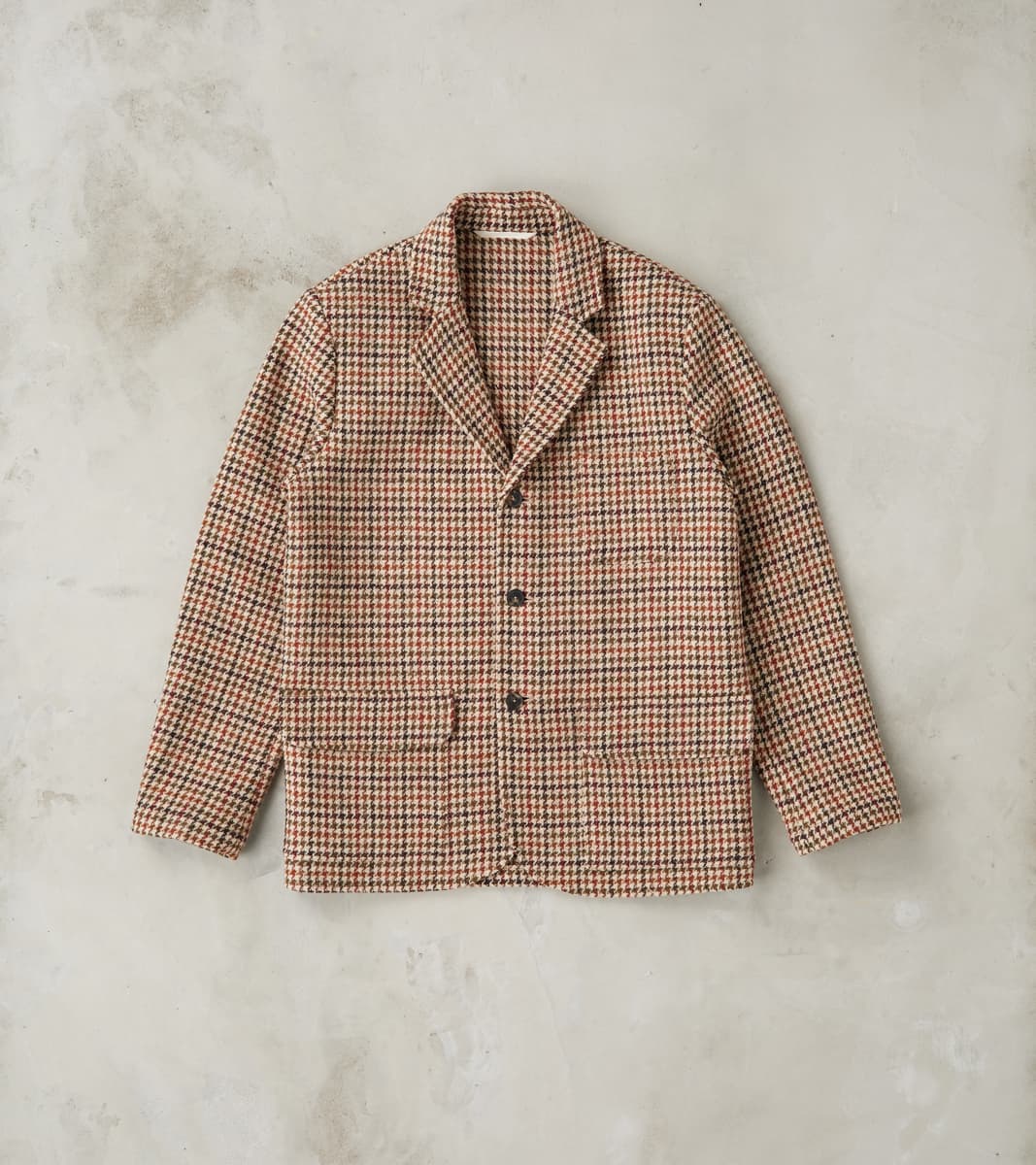 De Bonne Facture Harris Tweed Geography Teacher Jacket - Brick Red Hou…