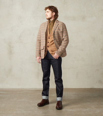 De Bonne Facture Harris Tweed Geography Teacher Jacket - Brick Red Hou…