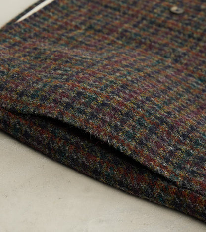 Harris Tweed Overshirt - Forest Navy Houndstooth Check