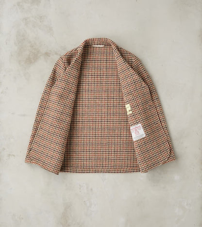 Harris Tweed Geography Teacher Jacket - Brick Red Houndstooth