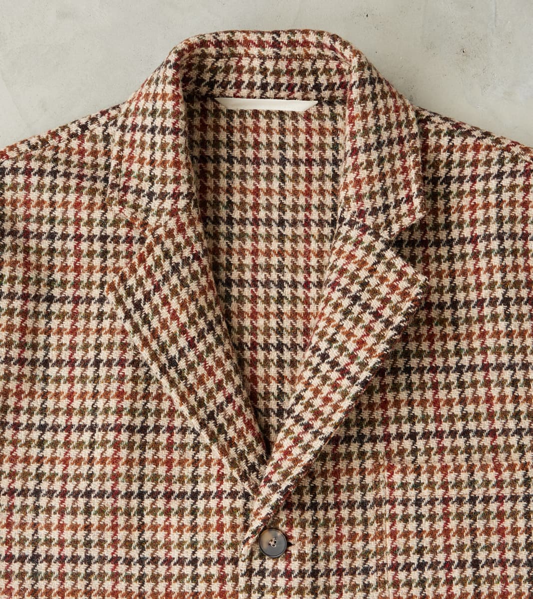 Harris Tweed Geography Teacher Jacket - Brick Red Houndstooth