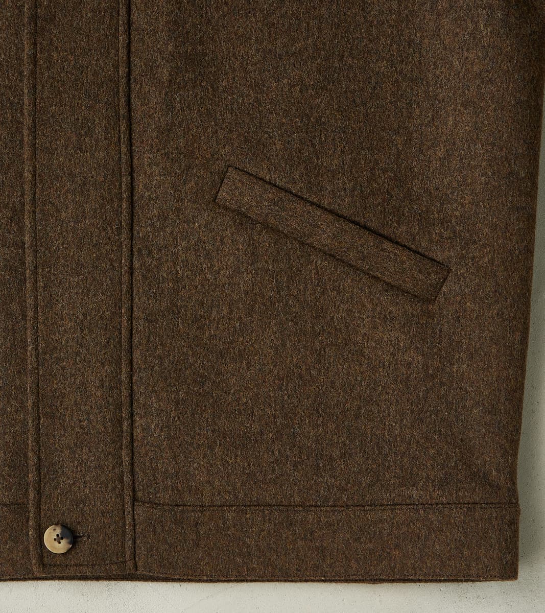 Austrian Wool Cloth Drivers Jacket - Chocolate Brown