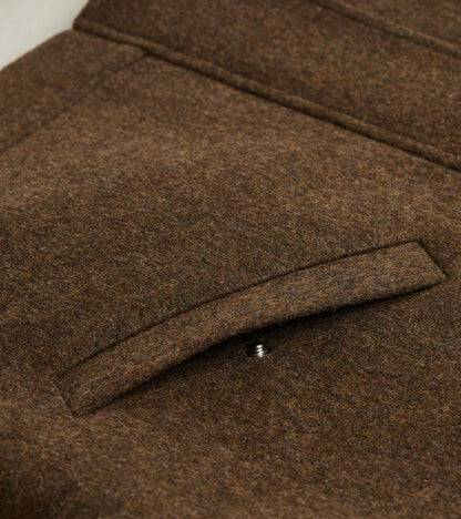 Austrian Wool Cloth Drivers Jacket - Chocolate Brown