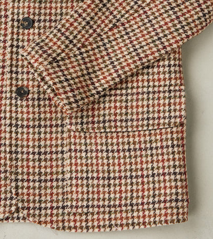 Harris Tweed Geography Teacher Jacket - Brick Red Houndstooth