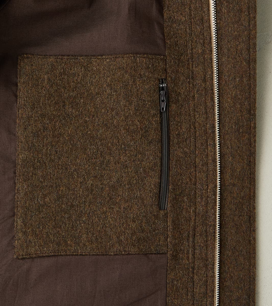 Austrian Wool Cloth Drivers Jacket - Chocolate Brown