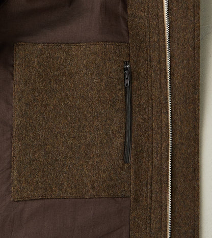 Austrian Wool Cloth Drivers Jacket - Chocolate Brown