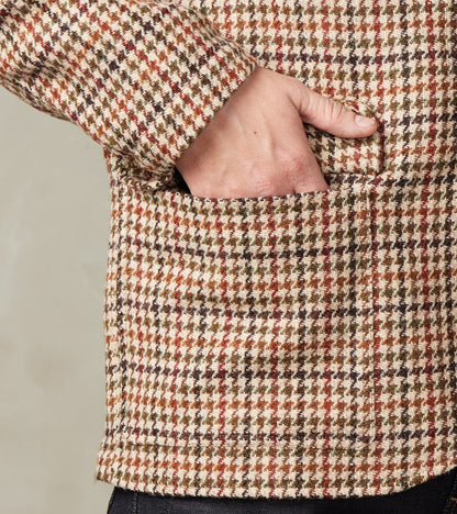 Harris Tweed Geography Teacher Jacket - Brick Red Houndstooth