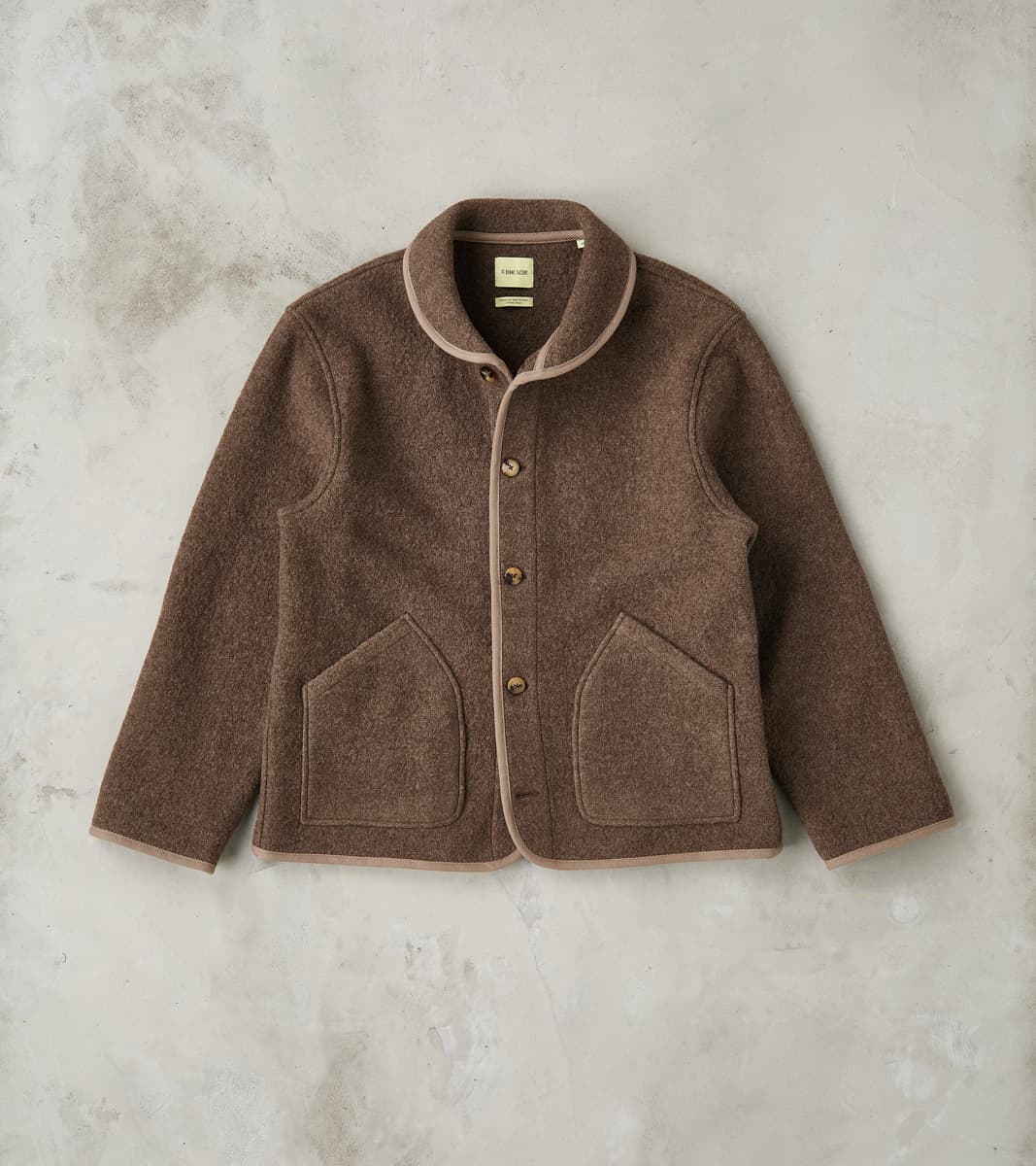 De Bonne Facture Italian Boiled Wool Alpine Jacket - Ash Brown