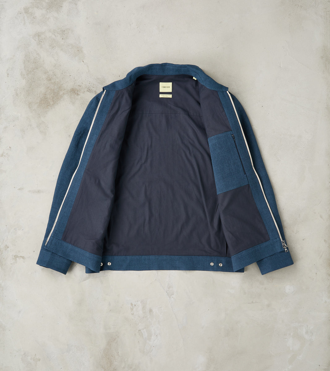 De Bonne Facture Belgium Linen & Wool Student Jacket - Prussian