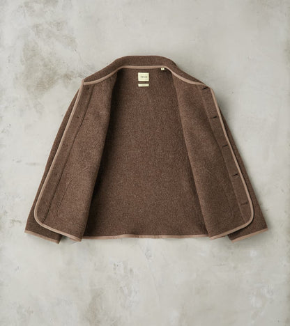 Italian Boiled Wool Alpine Jacket - Ash Brown