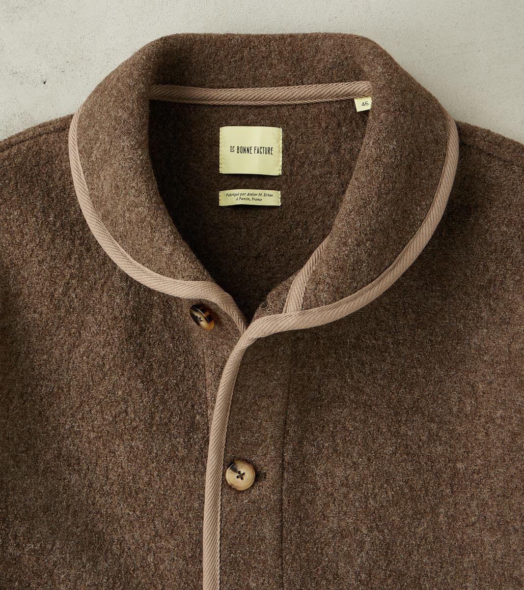 Italian Boiled Wool Alpine Jacket - Ash Brown